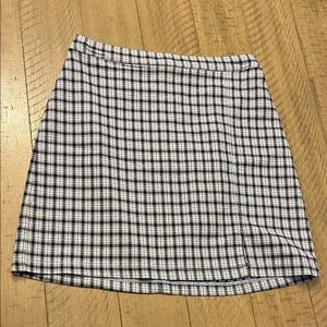 Hollister Black, Blue, & White Plaid Mini Skirt